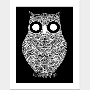 Geometric Owl 2 Posters and Art